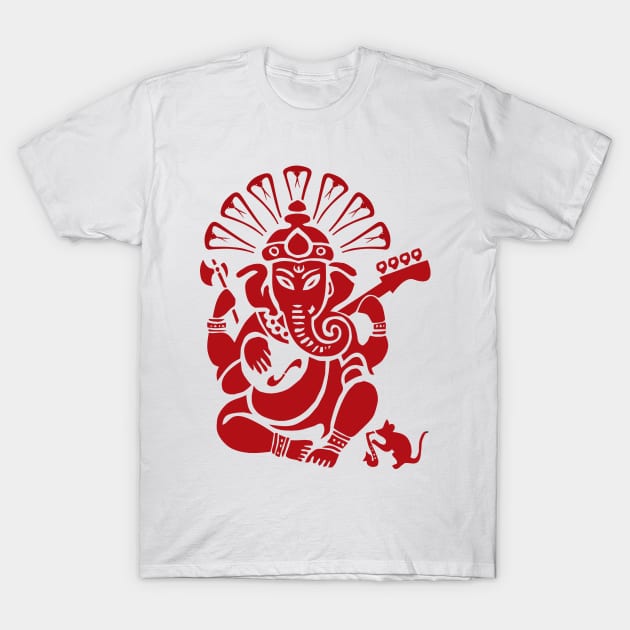 Ganesh plugged in T-Shirt by KimOz